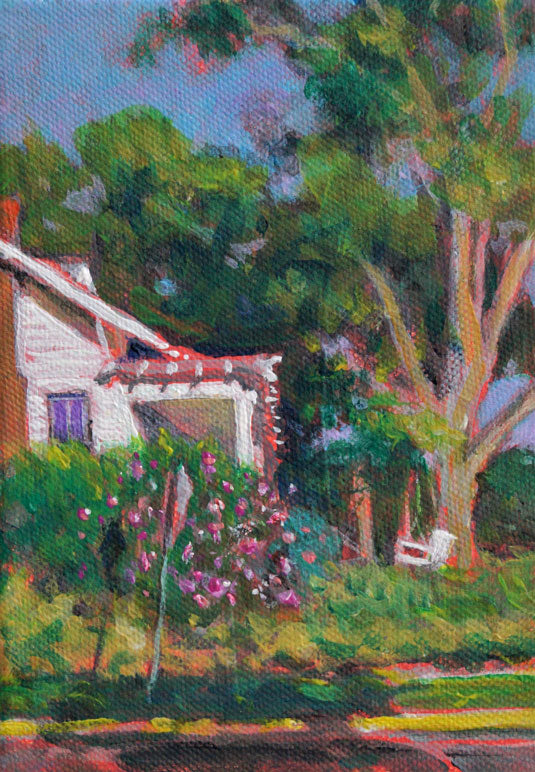 Craftsman's Corner, acrylic on canvas, 7" x 5" - PaulFayard