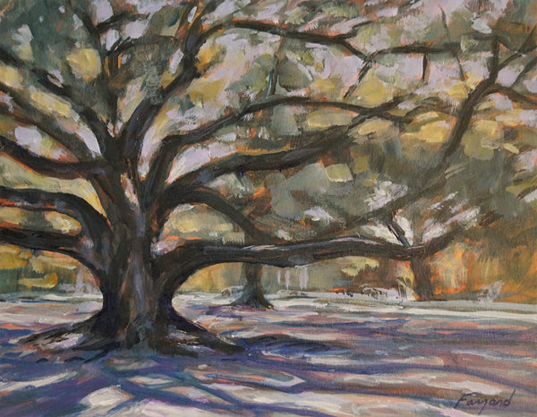 Girl in Audubon Park, acrylic on canvas, 11" x 14" - PaulFayard