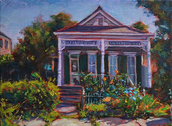 Green Goddess, New Orleans, oil on canvas, 9" x 12" - PaulFayard