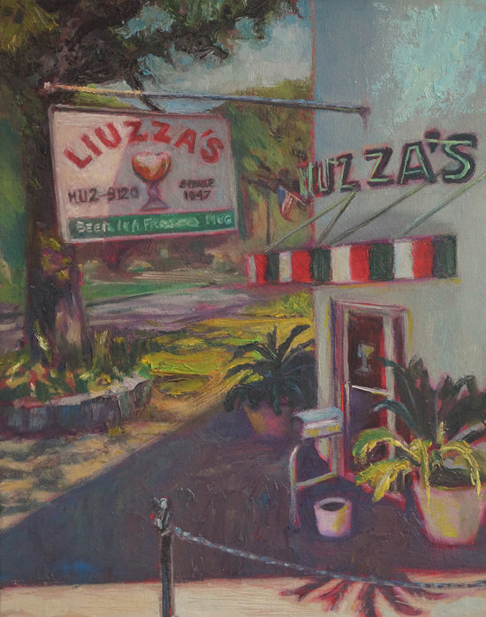 Luizza&#39;s on Bienville, oil on canvas, 14&quot; x 11&quot; - PaulFayard