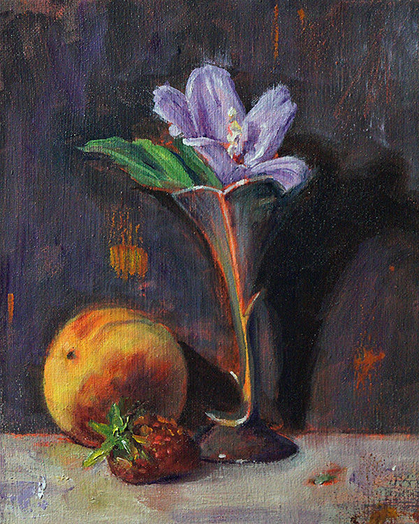 Rose of Sharon, Rose of Wilma, oil on canvas, 10" x 8" - PaulFayard