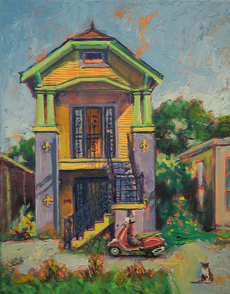 Seventh Ward Saint, oil on canvas, 14" x 11" - PaulFayard