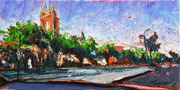 St. Charles at Tulane, oil on canvas - PaulFayard
