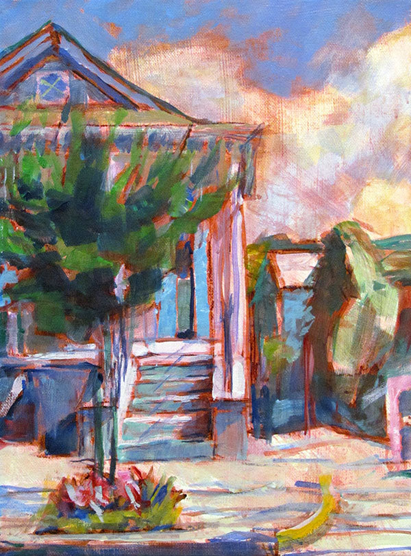 Sun of a Gun, acrylic on canvas, 12" x 9" - PaulFayard