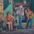 Tuba Skinny Plays Royal Street, New Orleans, oil on canvas, 10" x 10"