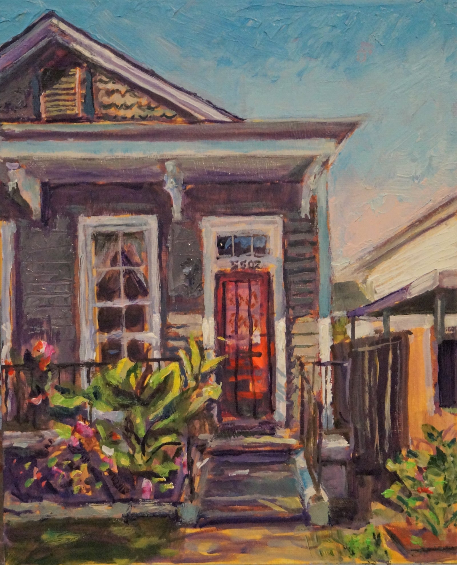 Venetian Cottage, New Orleans, oil on canvas, 10" x 8" - PaulFayard