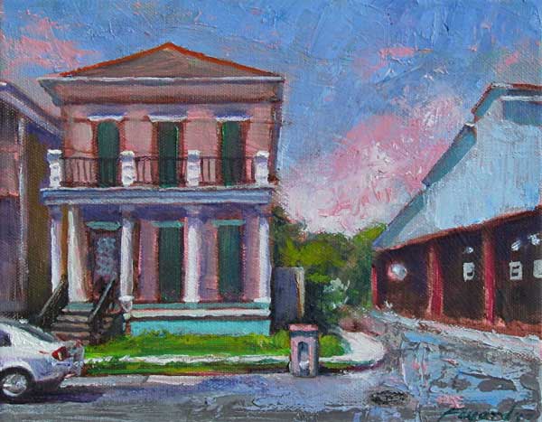 Whole Foods and Constance, oil on canvas, 8" x 10" - PaulFayard